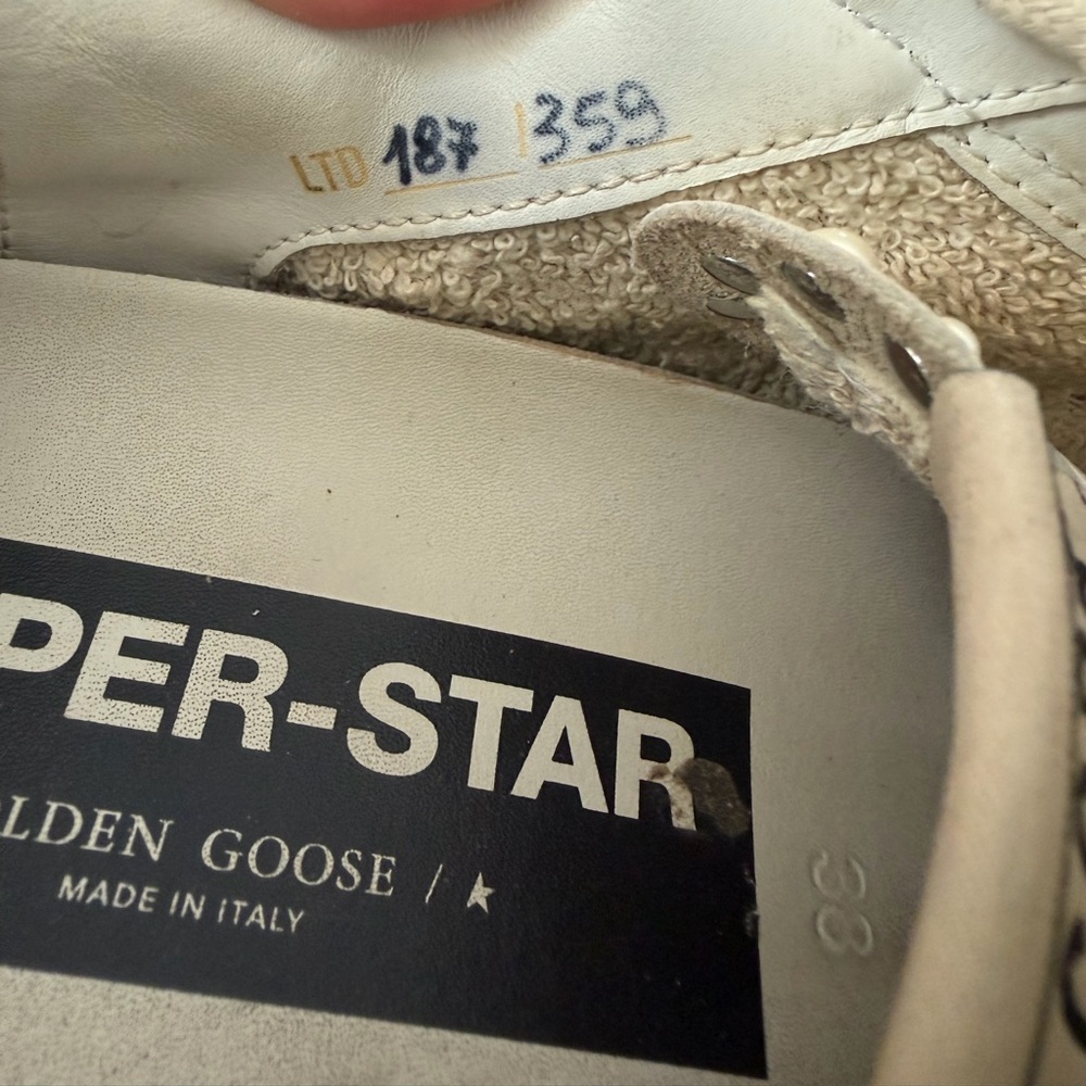 Golden Goose Superstar Pearly Low-Top Sneakers, Size 38 - Picture 9 of 13